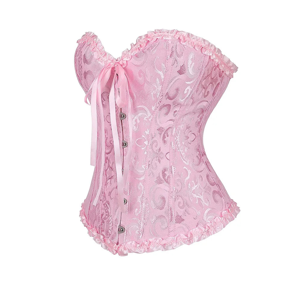 Corset Bustier Jacquard Femme – Plusieurs Couleurs