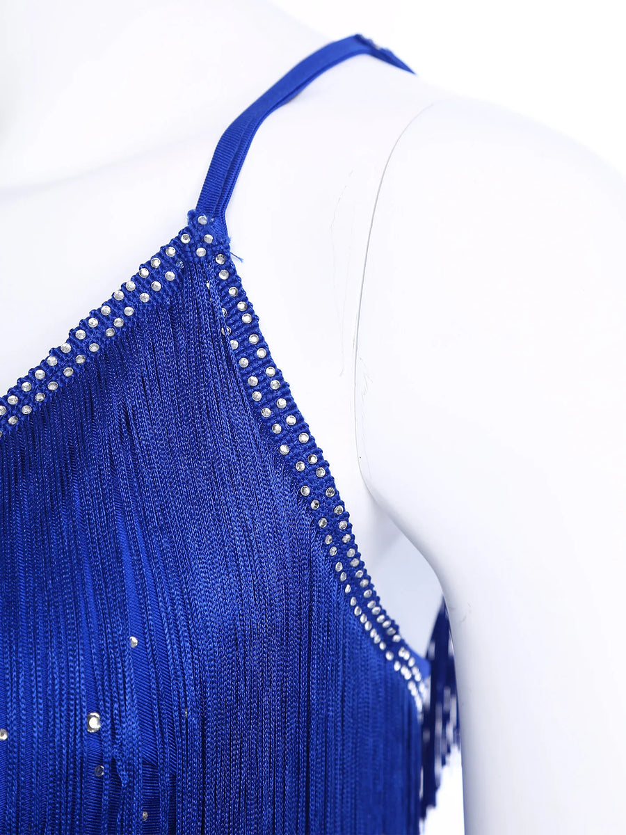 Costume de Danse Latine Femme - Haut à Franges et Jupe à Volants – vue 5