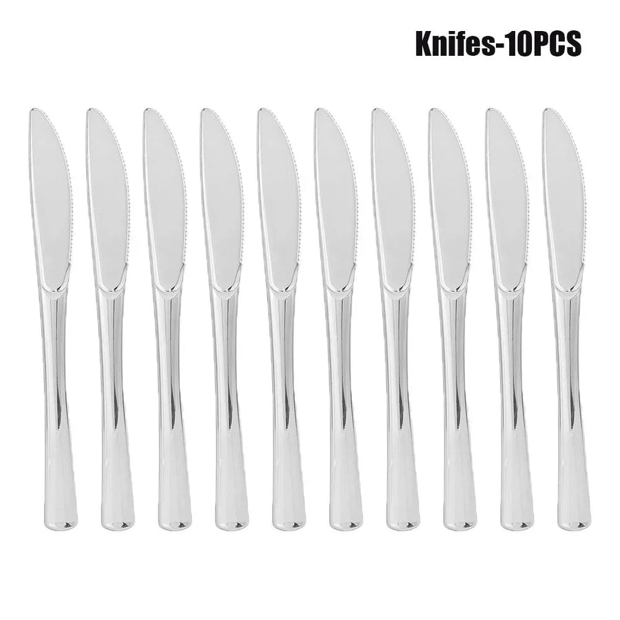 Couverts Jetables Dorés - Lot de 10 – vue 8