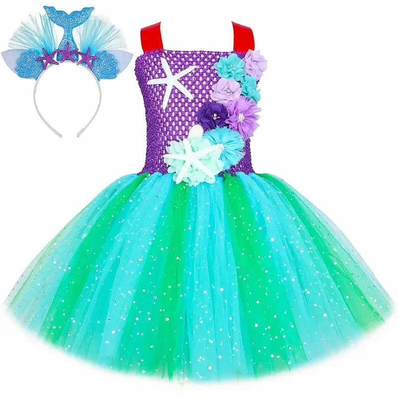 Robe Tutu Sirène Pailletée Fille – vue 9