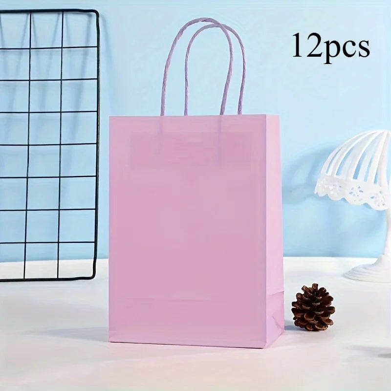 Sacs Cadeaux Kraft avec Anses – Lots de 12