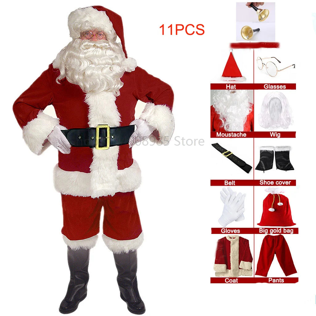 Costume de Père Noël Complet Adulte avec Bonnet