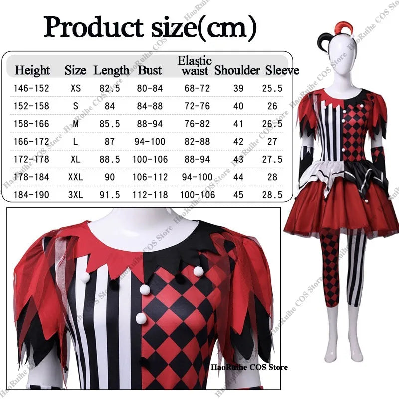 Déguisement Bouffon Royal Rouge et Noir – XS à 3XL