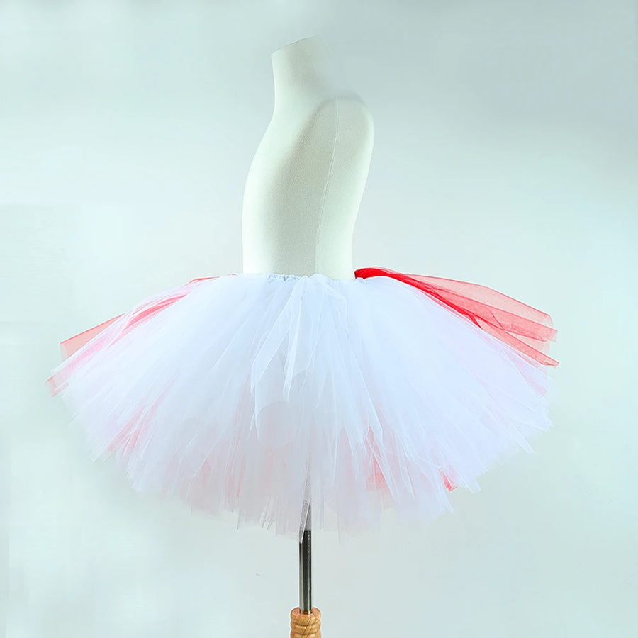 Déguisement Mi-Ange Mi-Démon Fille – Robe Tutu Rouge et Blanche – vue 3