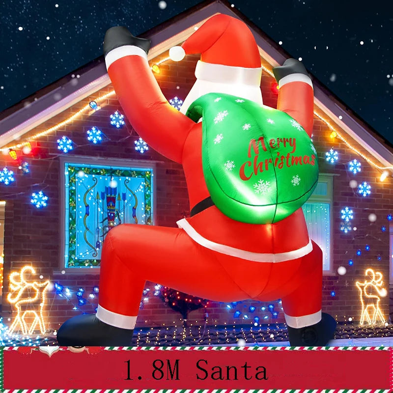 Père Noël Grimpeur Gonflable 2,4 m – Décoration Extérieure – vue 8