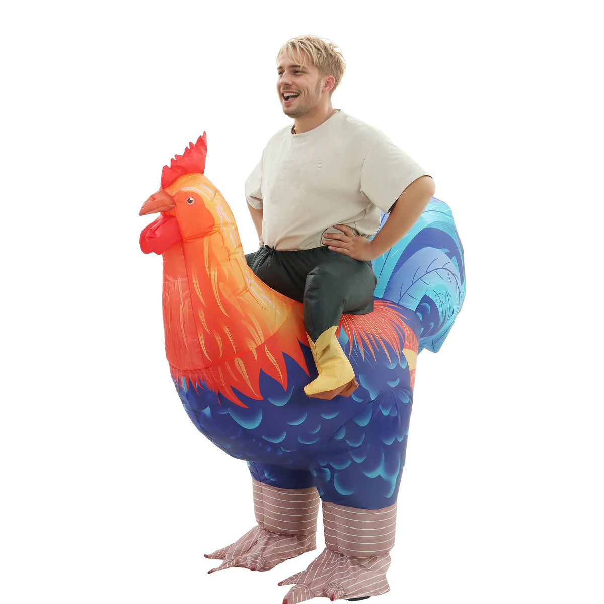 Déguisement Gonflable Coq à Chevaucher Adulte – vue 7
