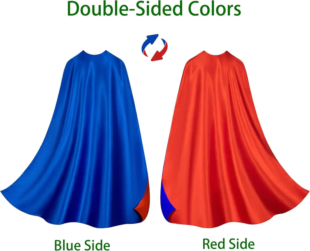 Cape et Masque de Super-Héros Famille Réversible