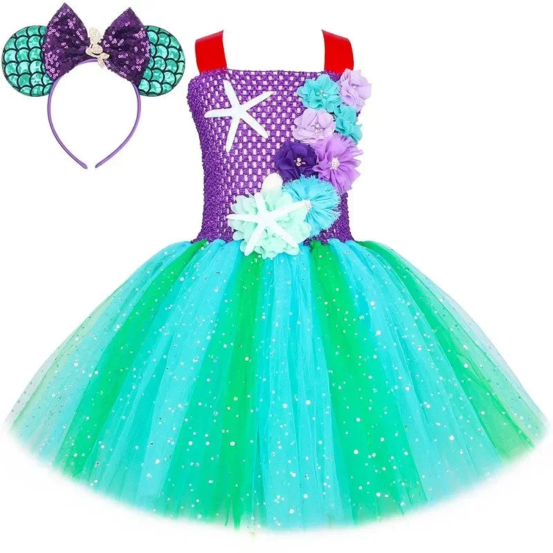 Robe Tutu Sirène Pailletée Fille