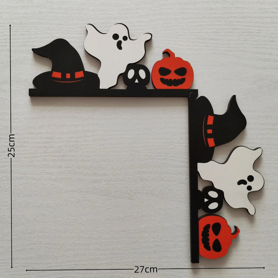 Décorations d'Angle de Porte Halloween en Bois – 8 Modèles