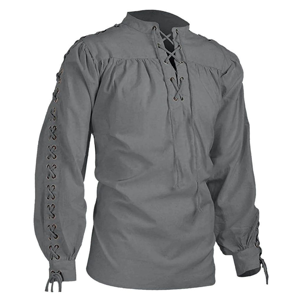 Chemise Viking Pirate à Col Volanté Homme
