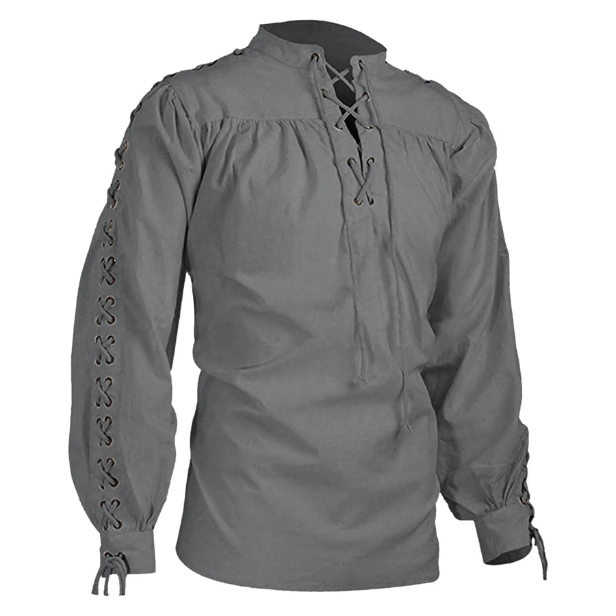 Chemise Viking Pirate à Col Volanté Homme
