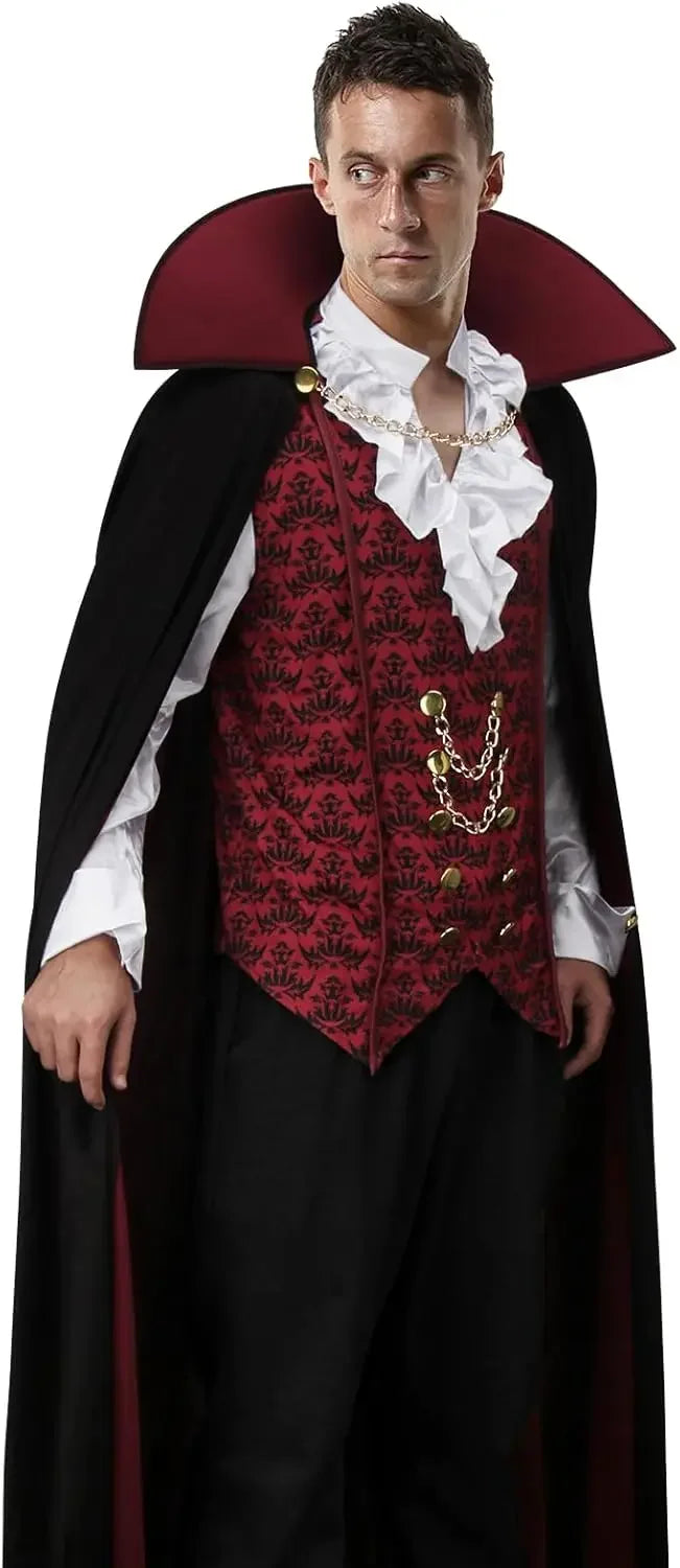 Déguisement Vampire Gothique Homme avec Longue Cape – vue 5