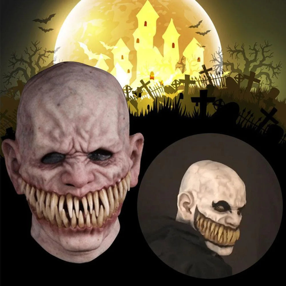 Masque Démon aux Longues Dents en Latex