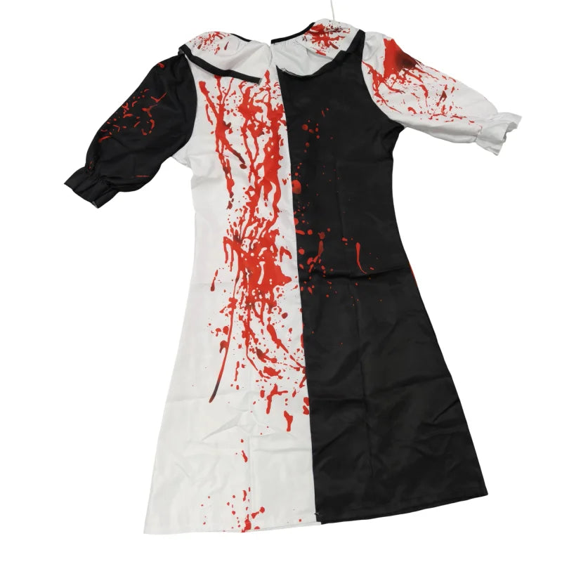 Robe Clown Ensanglantée Noir et Blanc