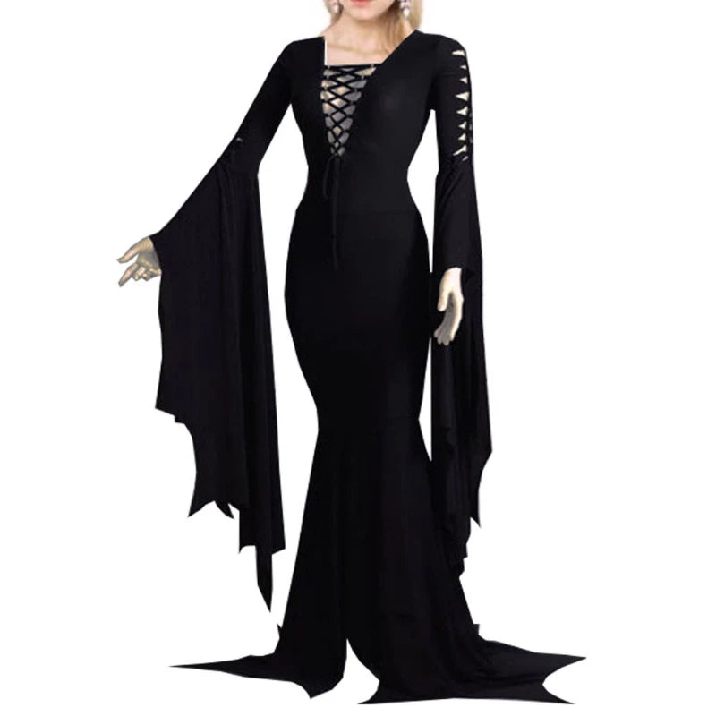Robe Sorcière Gothique à Lacets – vue 5