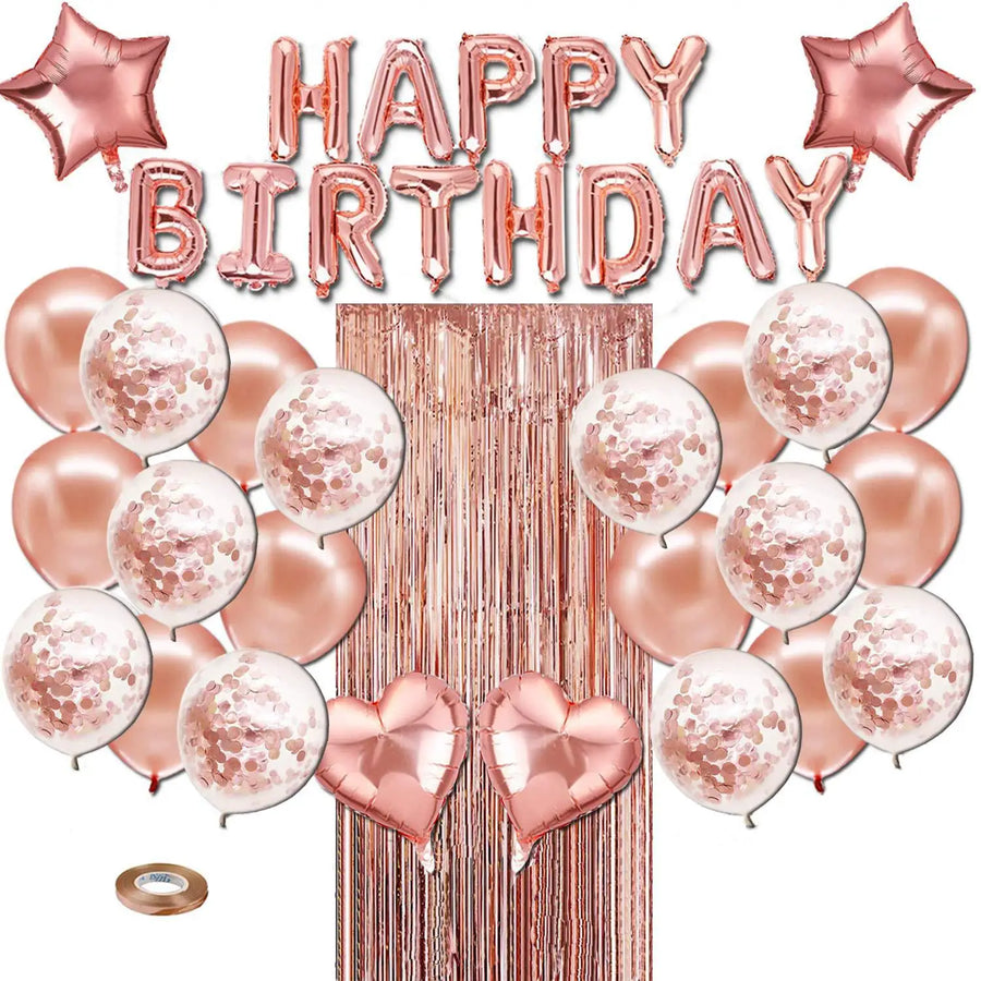 Ensemble Décorations Joyeux Anniversaire – Plusieurs Coloris
