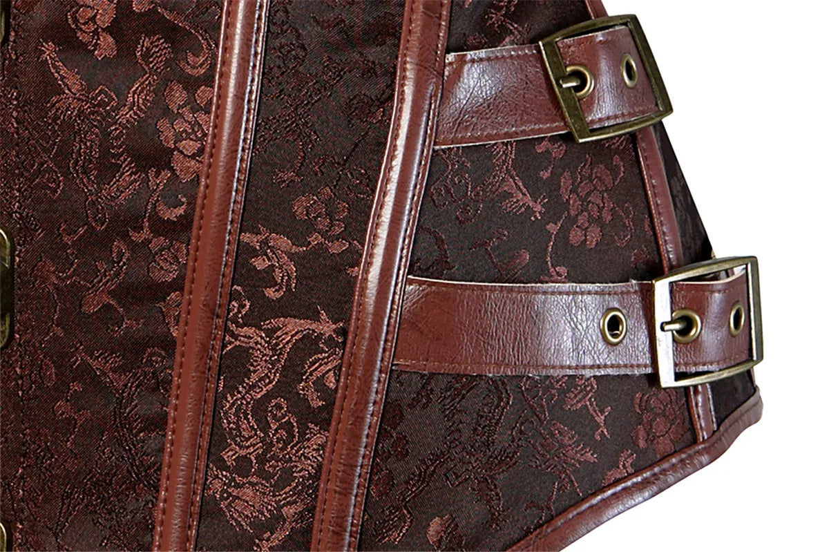 Corset Bustier Steampunk Brocart – Grandes Tailles – vue 3