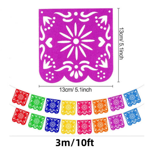 Banderole festive Día de los Muertos – Halloween et Carnaval – vue 2