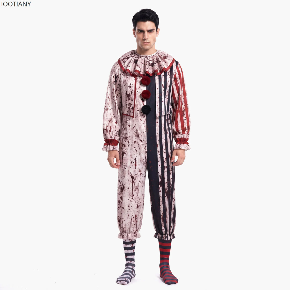 Robe Clown Horreur Ensanglantée Rayée