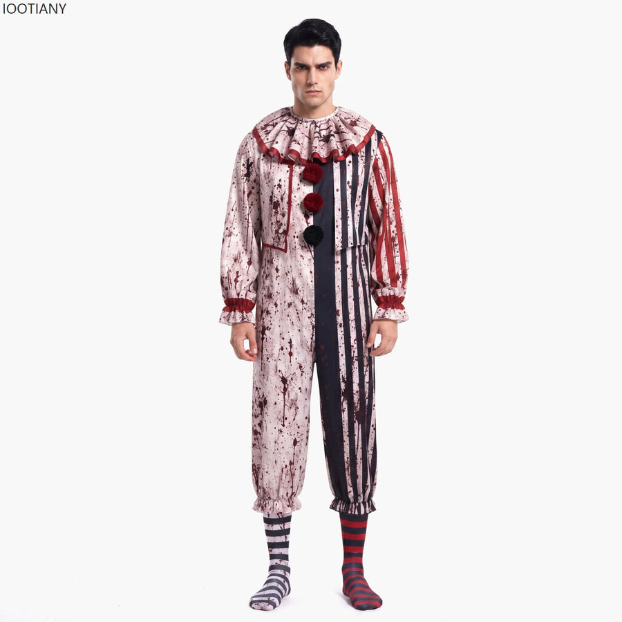 Robe Clown Horreur Ensanglantée Rayée