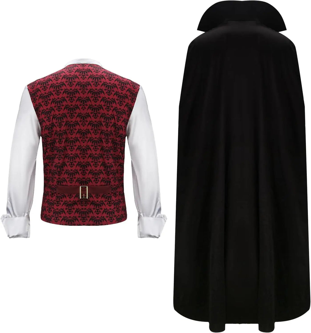 Déguisement Vampire Gothique Homme avec Longue Cape – vue 3