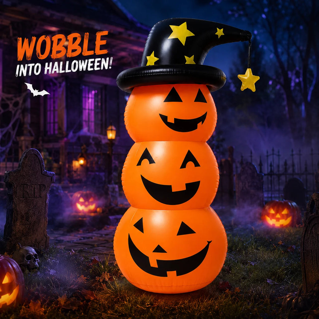 Citrouilles Gonflables Lumineuses Halloween – Décoration Jardin