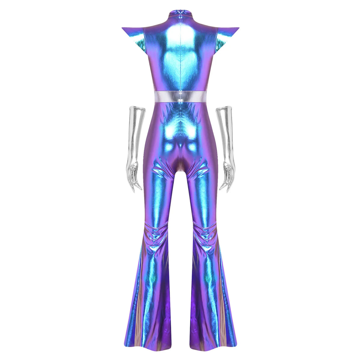 Combinaison Alien Métallisée Femme