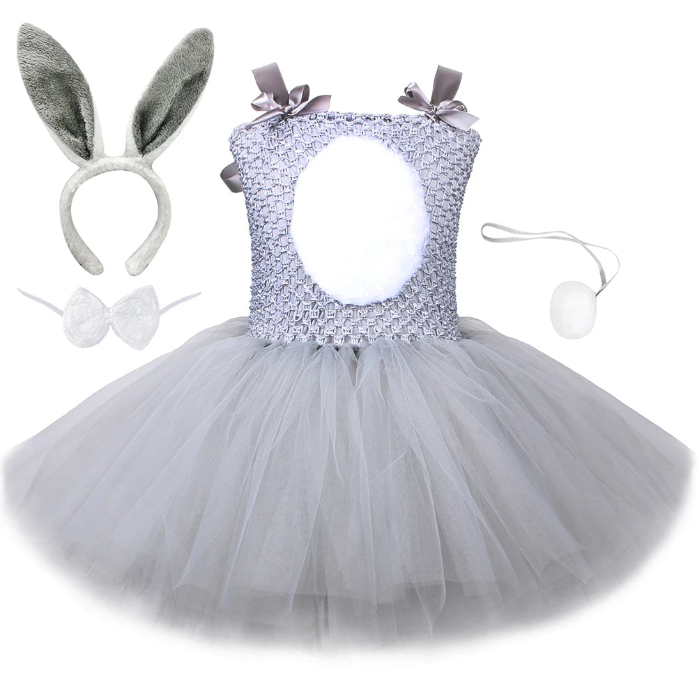 Robe Tutu Lapin Gris Fille