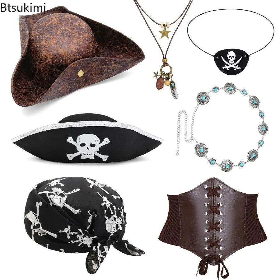 Kit Accessoires Pirate – Foulard et Ceinture Chaîne – vue 3