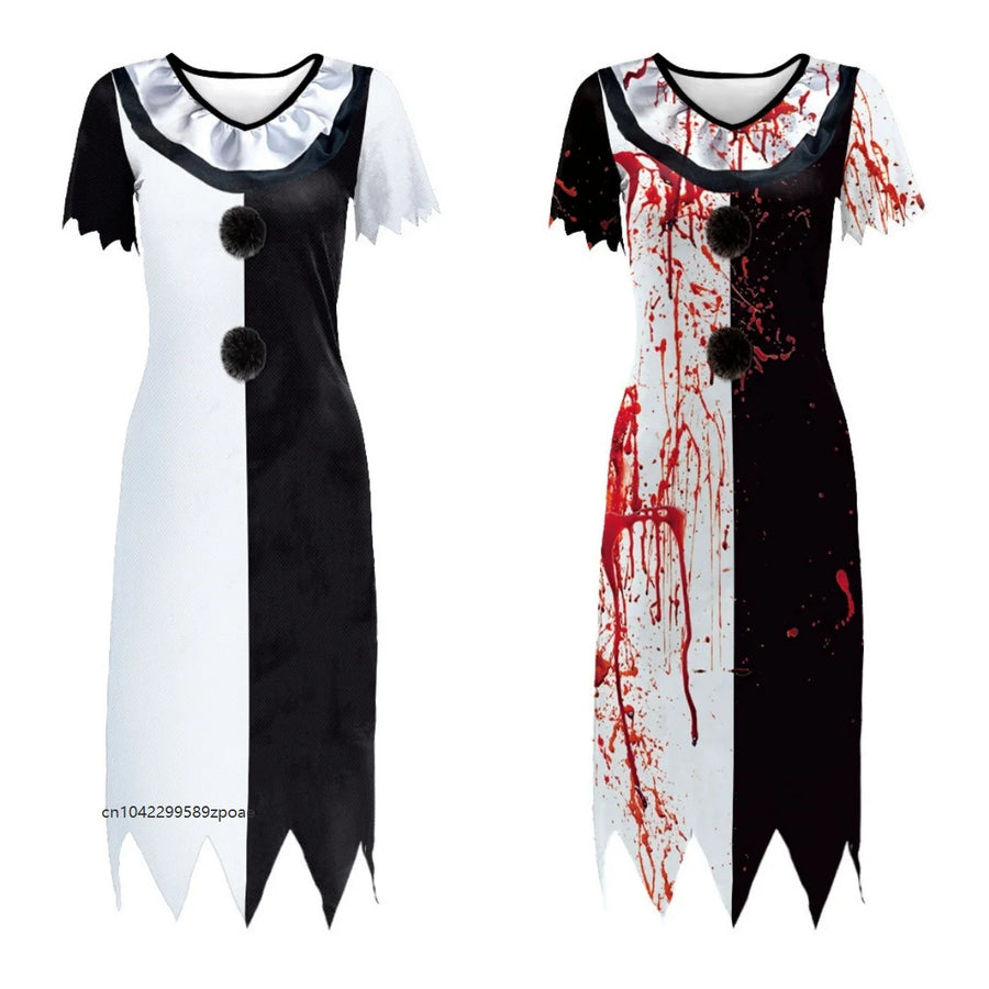 Robe Clown Ensanglantée Fendue – Horreur