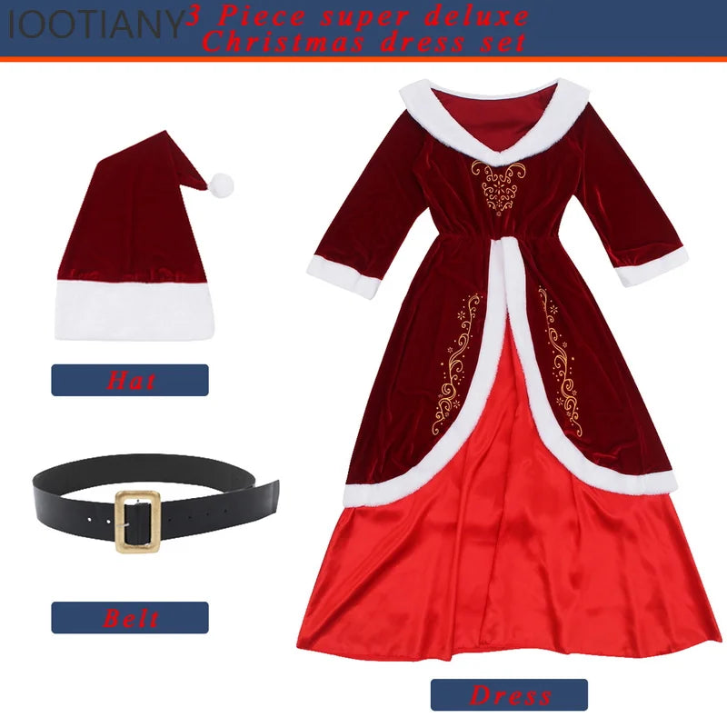 Robe Rouge Mère Noël Sexy – Tenue de Fête