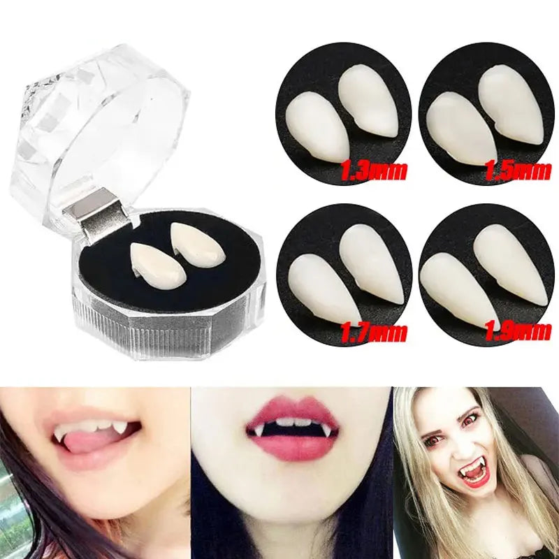 Lot de 5 Paires de Dents de Vampire
