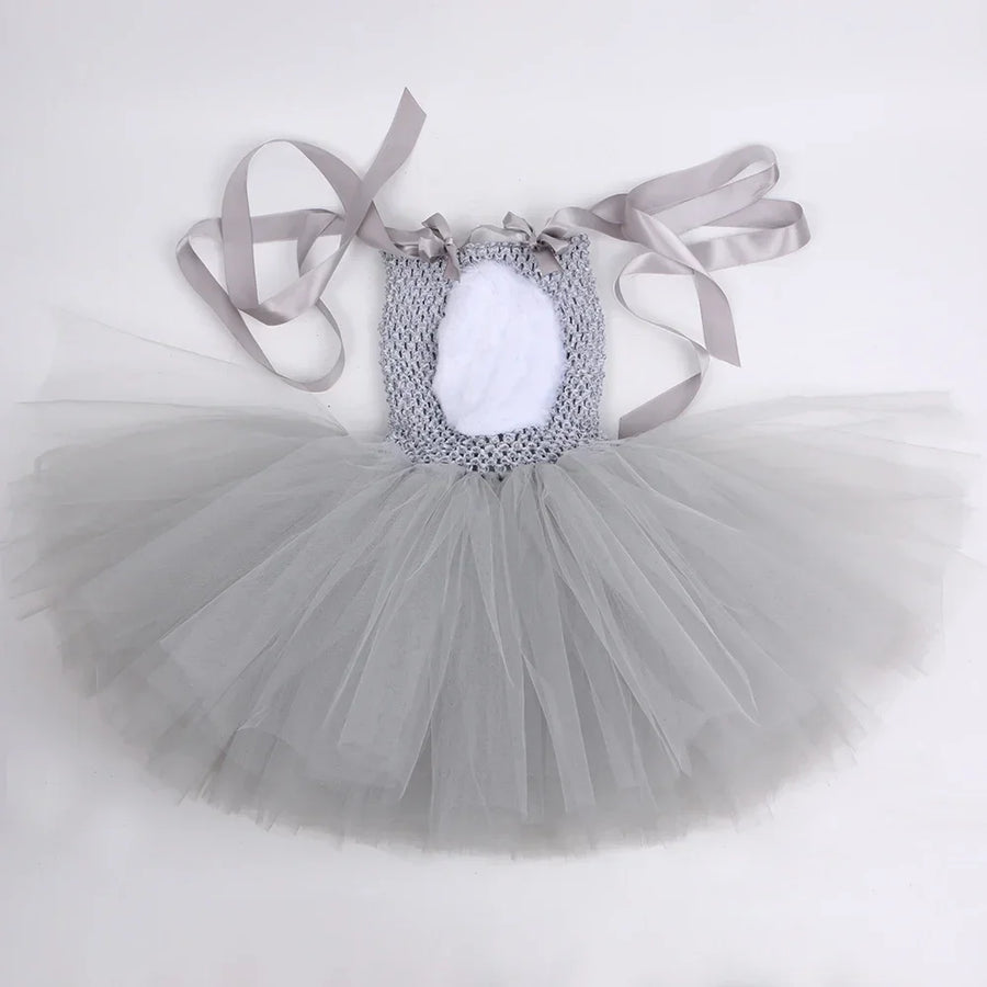 Robe Tutu Lapin Gris Fille