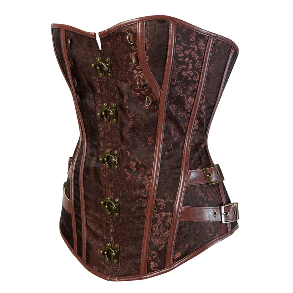 Corset Bustier Steampunk Brocart – Grandes Tailles – vue 5