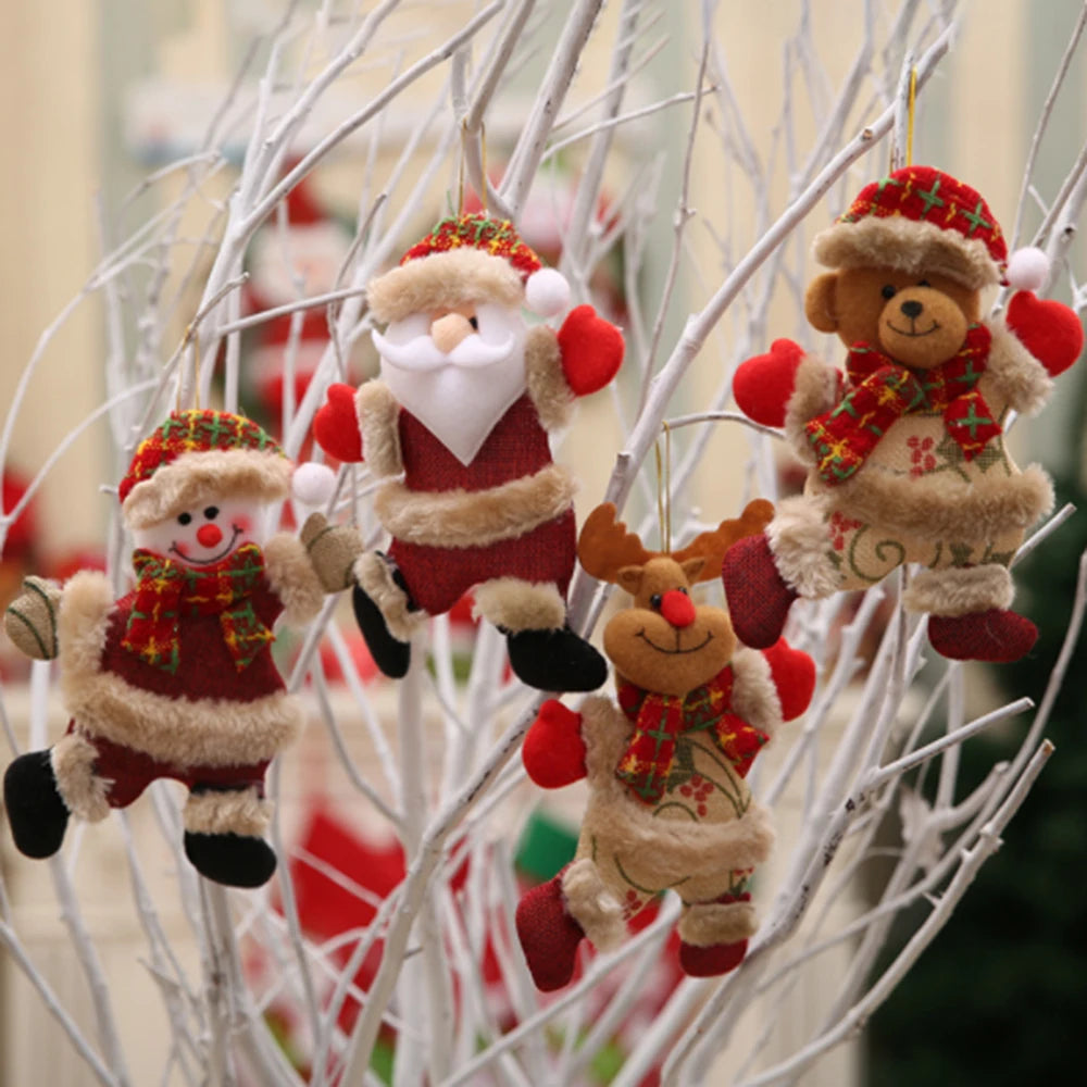 Ornements de sapin Père Noël, bonhomme de neige, renne et ours – vue 4