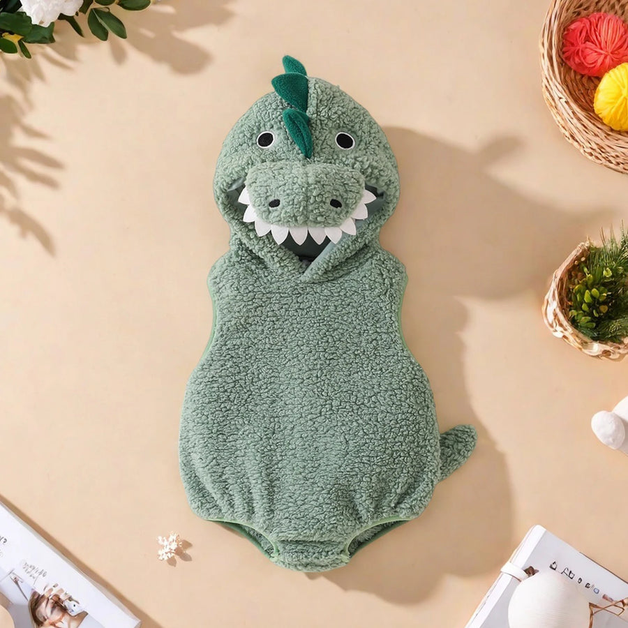 Déguisement Dinosaure Bébé — Body sans Manches à Capuche – vue 8