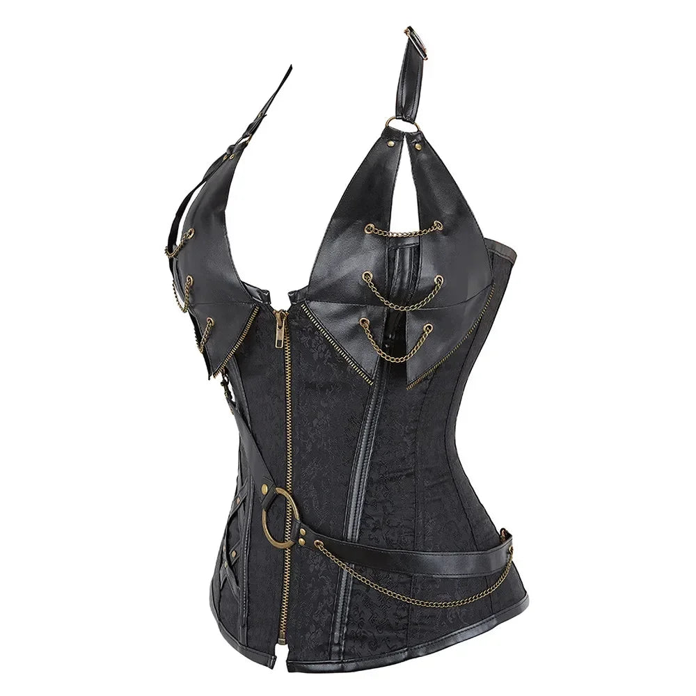 Corset Viking Pirate en Simili Cuir