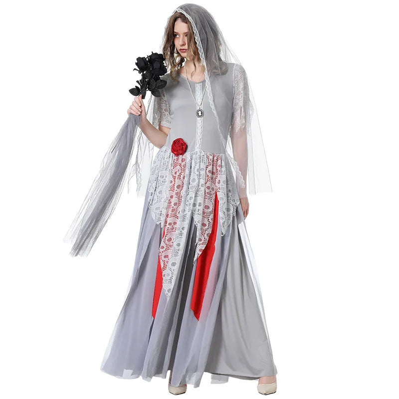 Costume Mariée Zombie ou Marié Fantôme – S à XXL
