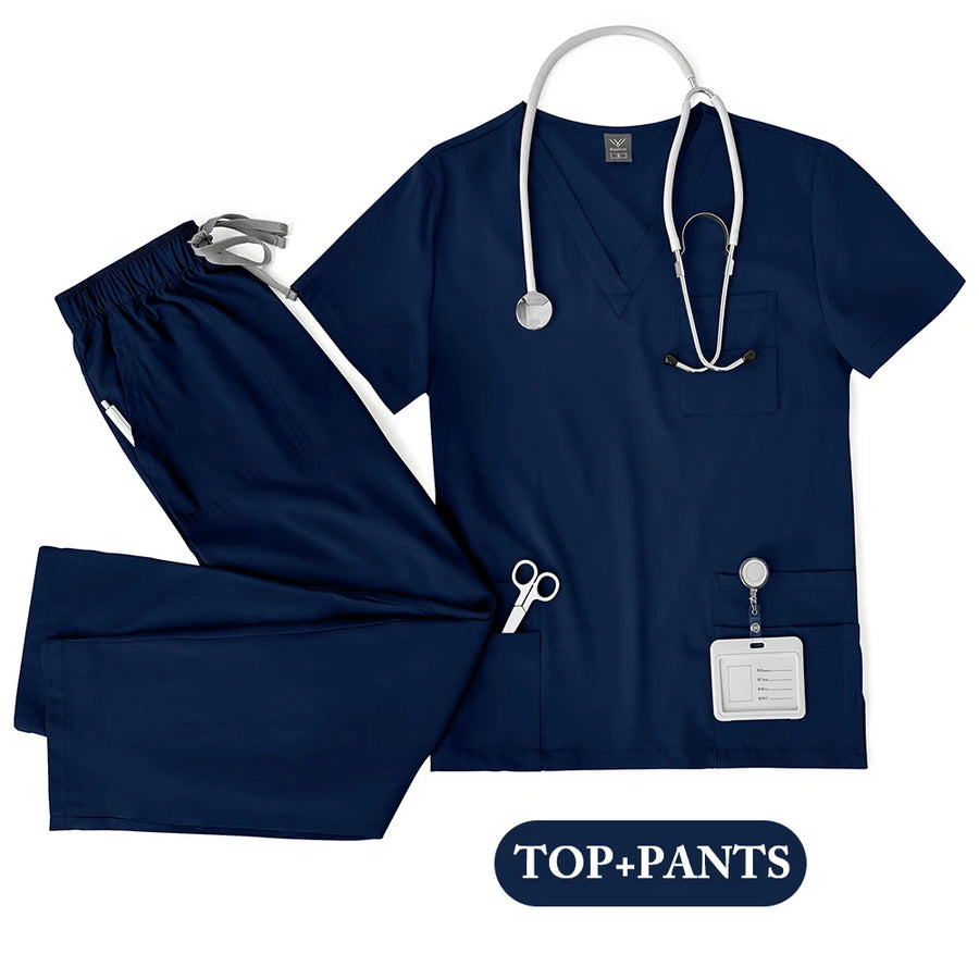 Tenue Médicale Mixte – Haut et Pantalon, Plusieurs Coloris