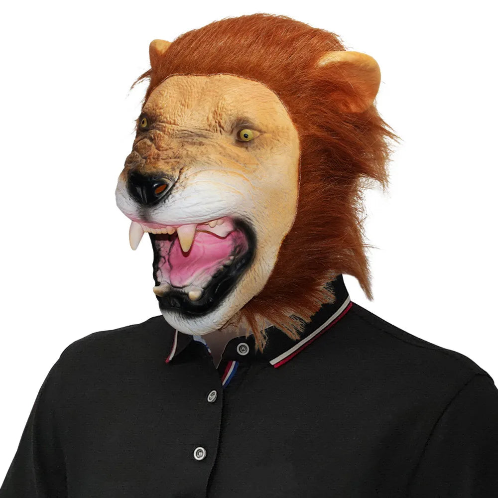 Masque de Lion en Latex avec Crinière