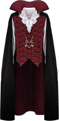 Déguisement Vampire Gothique Homme avec Longue Cape – vue 7