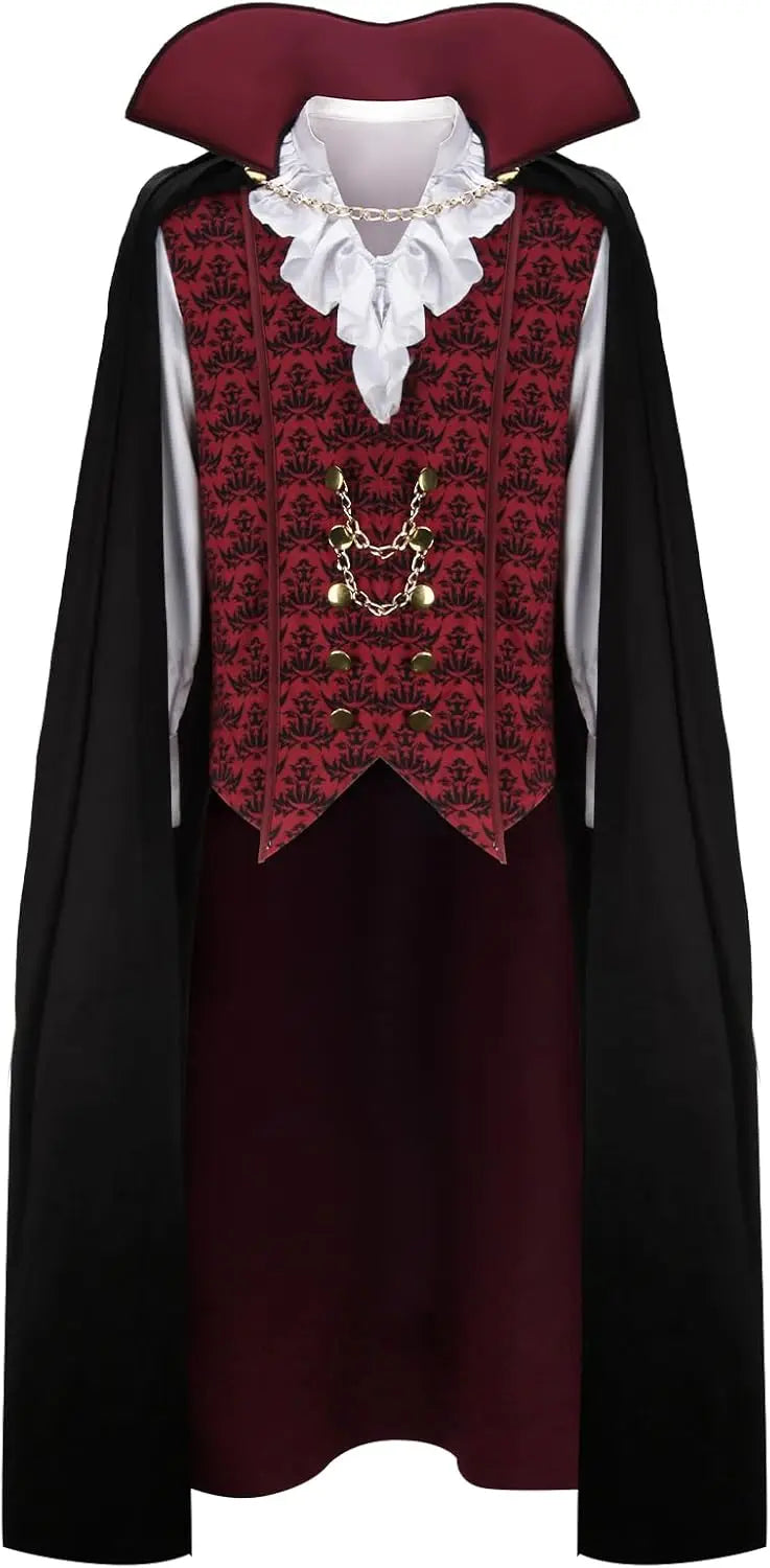 Déguisement Vampire Gothique Homme avec Longue Cape – vue 7