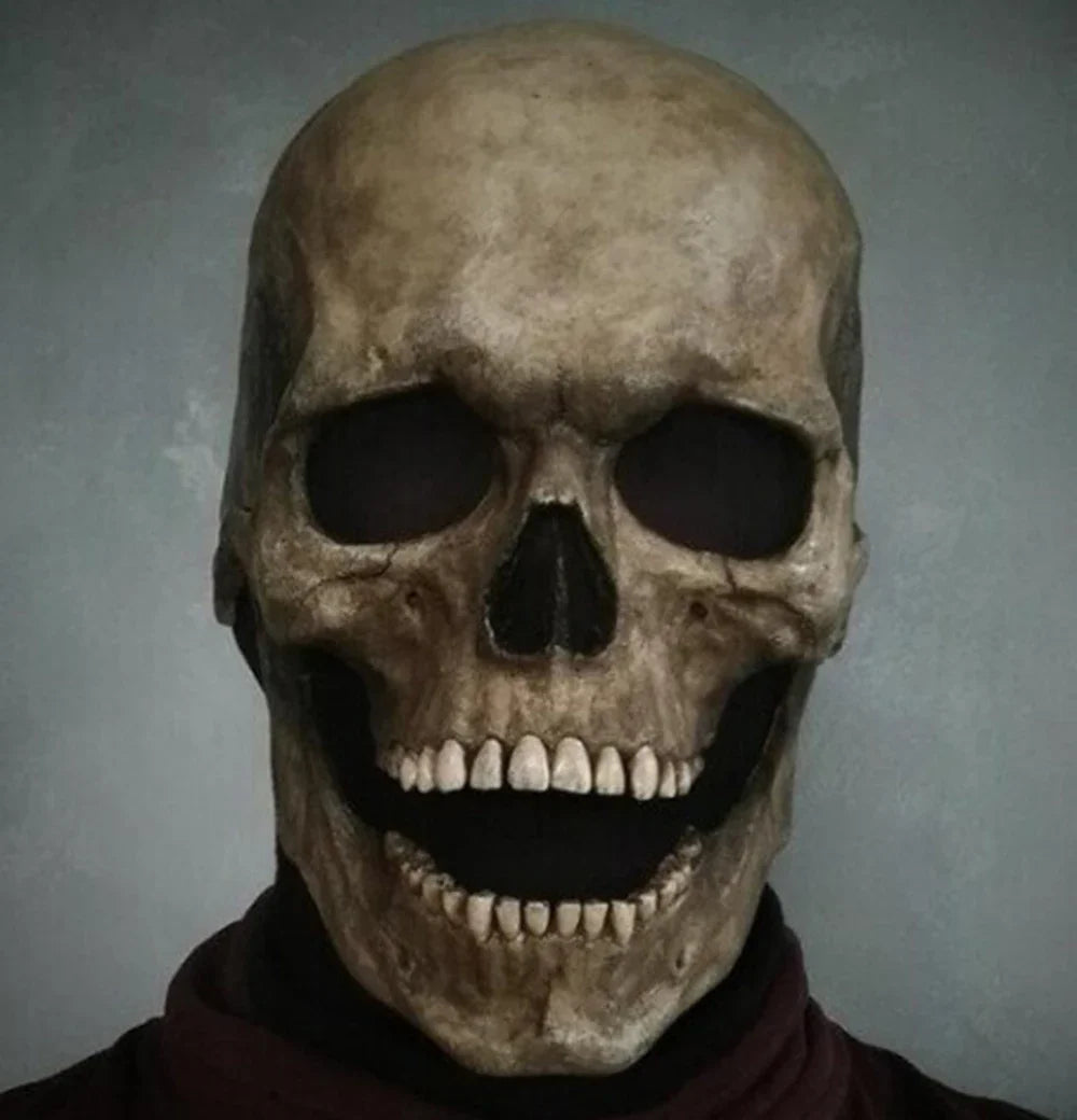 Masque Crâne Intégral en Latex à Mâchoire Mobile – vue 2