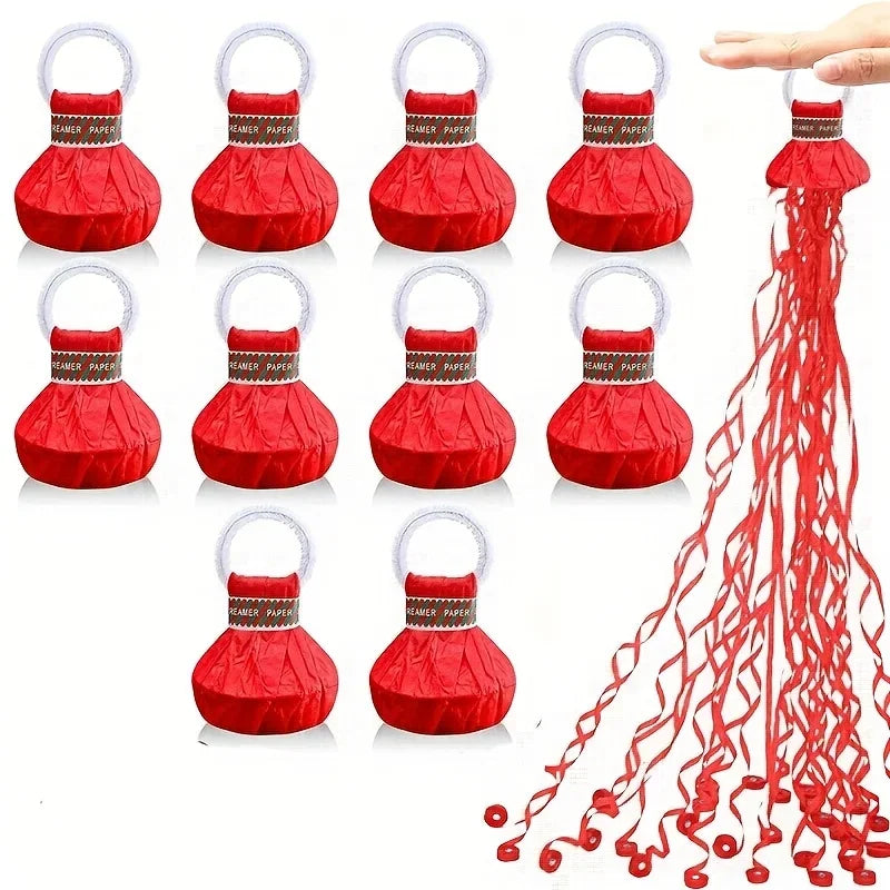 Lance-Serpentins Rouges – Lot de 10