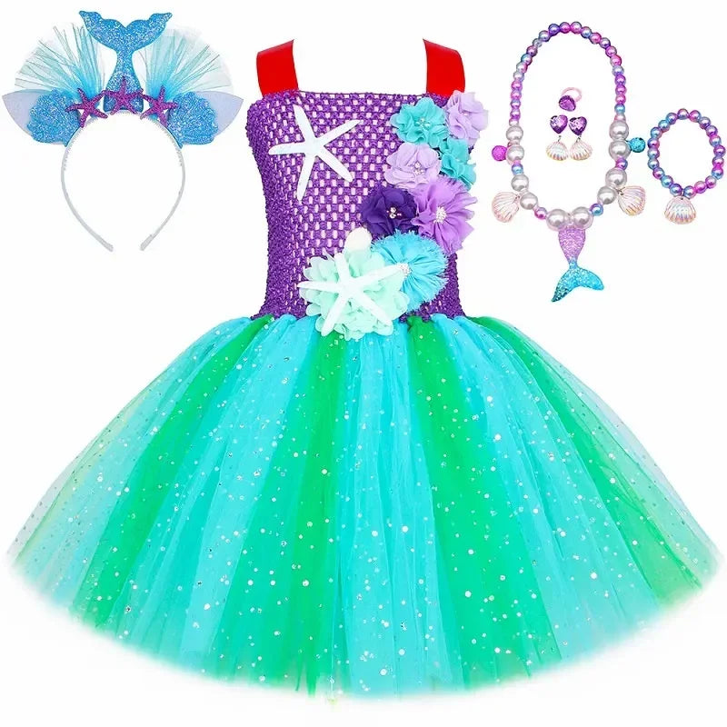 Robe Tutu Sirène Pailletée Fille