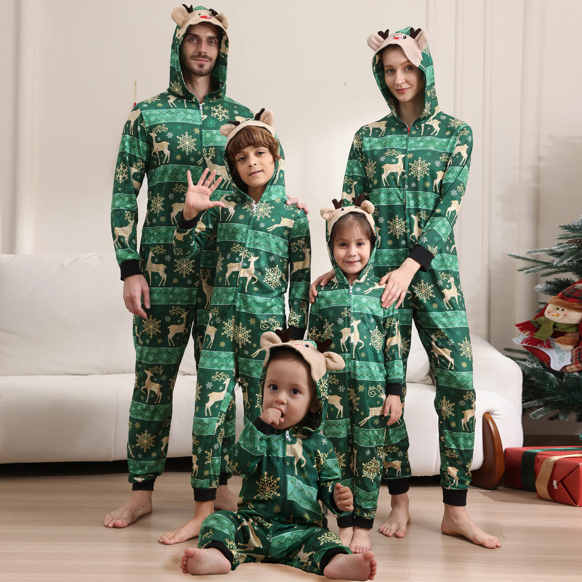 Pyjama de Noël Famille Assorti – Combinaison Parents, Enfants et Bébé – vue 4