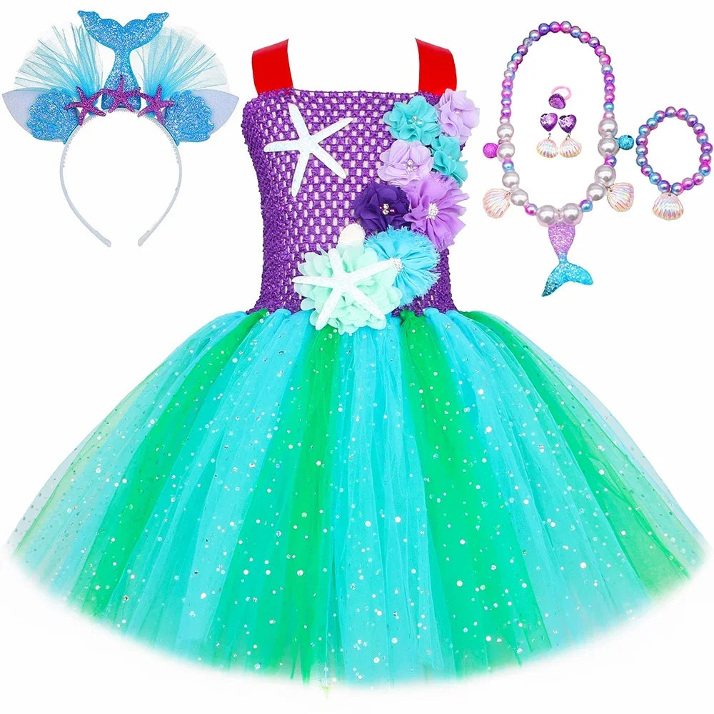 Robe Tutu Sirène Pailletée Fille
