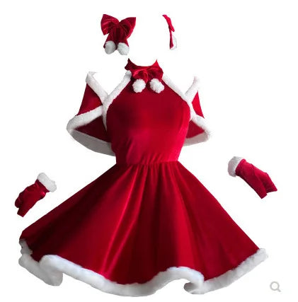 Déguisement Mère Noël Femme avec Cape – vue 7
