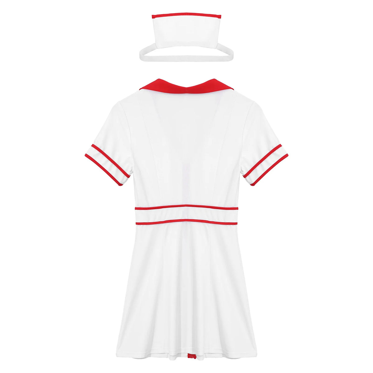 Déguisement Infirmière Femme Blanc – Robe et Coiffe S à 4XL