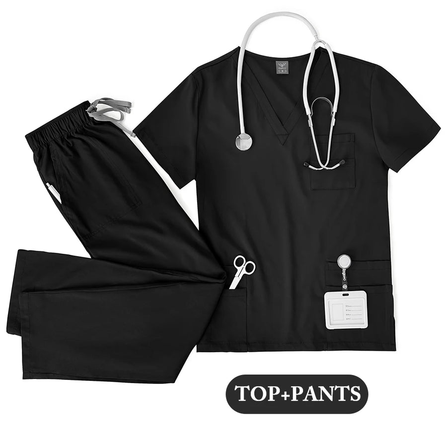 Tenue Médicale Mixte – Haut et Pantalon, Plusieurs Coloris